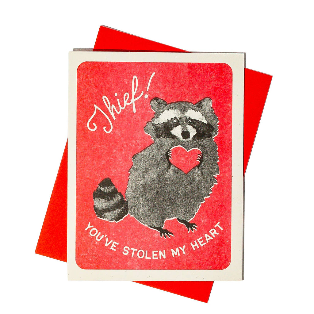 Thief! Raccoon  - Greeting Card