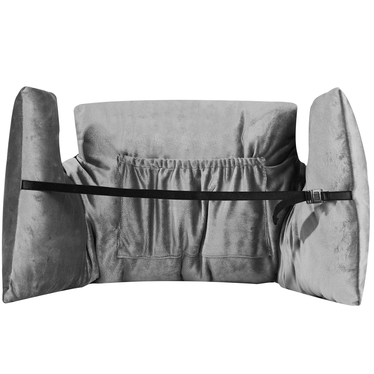 A pillow pad with two arms than fold in. Armpit cut outs make it easy to hold against your body. Pocket for a hot/cold pad.