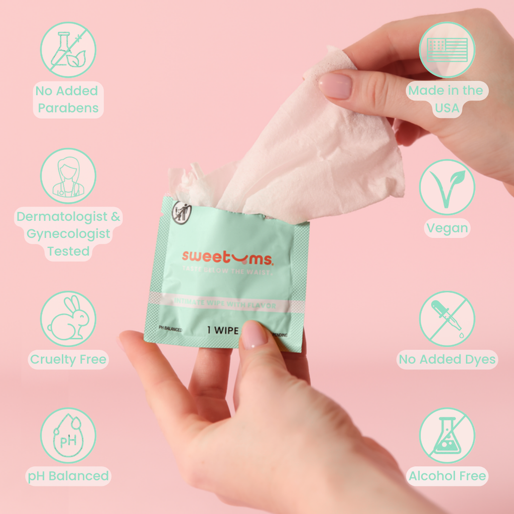 Sweetums Sweet Mint Flavored Body Wipes - 10ct