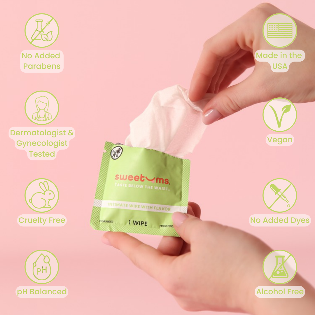 Sweetums Watermelon Flavored Body Wipes - 10ct