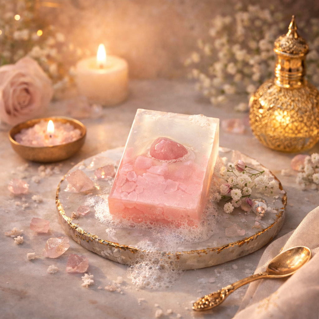 Wild Rose with Rose Quartz - Soap