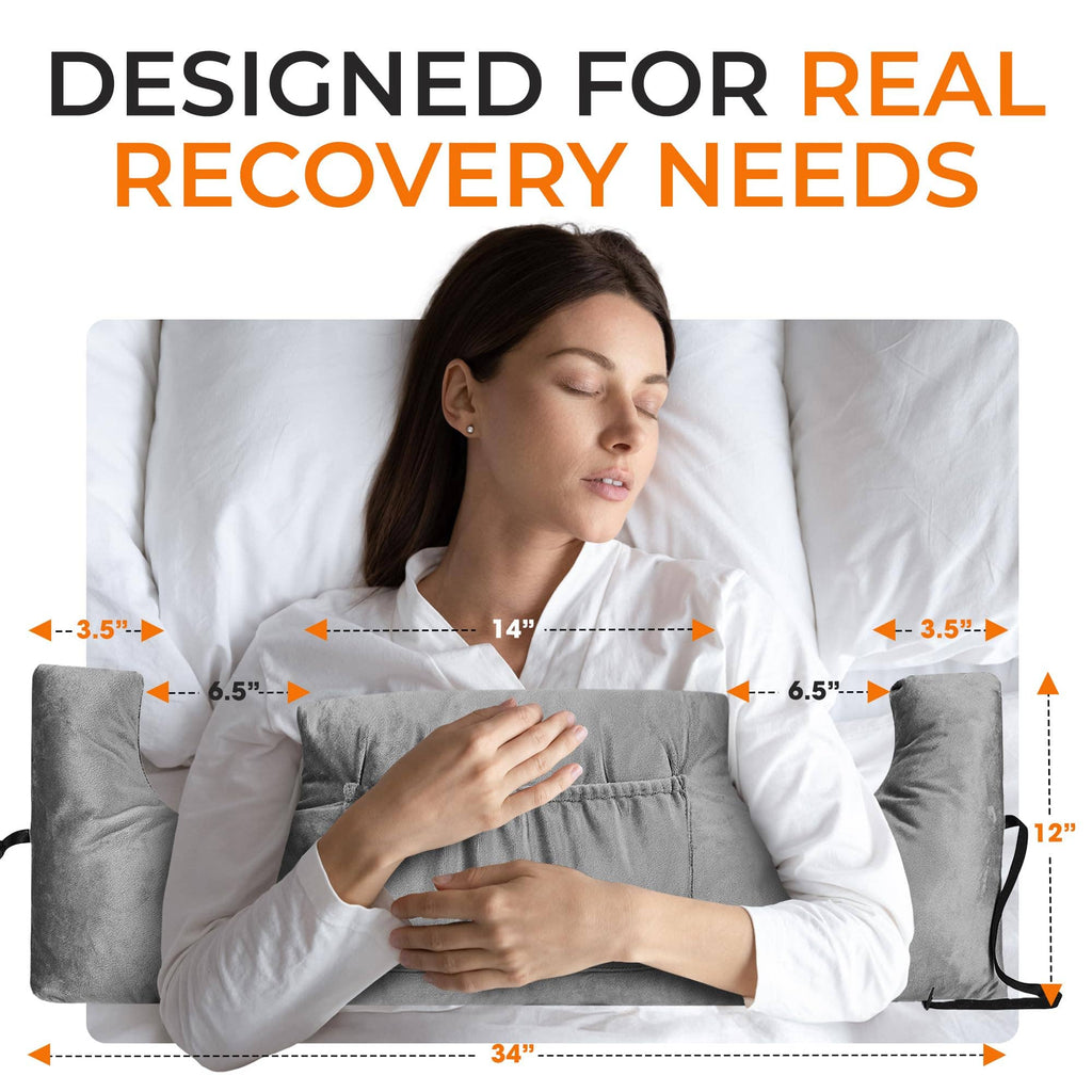Protection Pillow for Mastectomy & Chest Surgeries - Grey