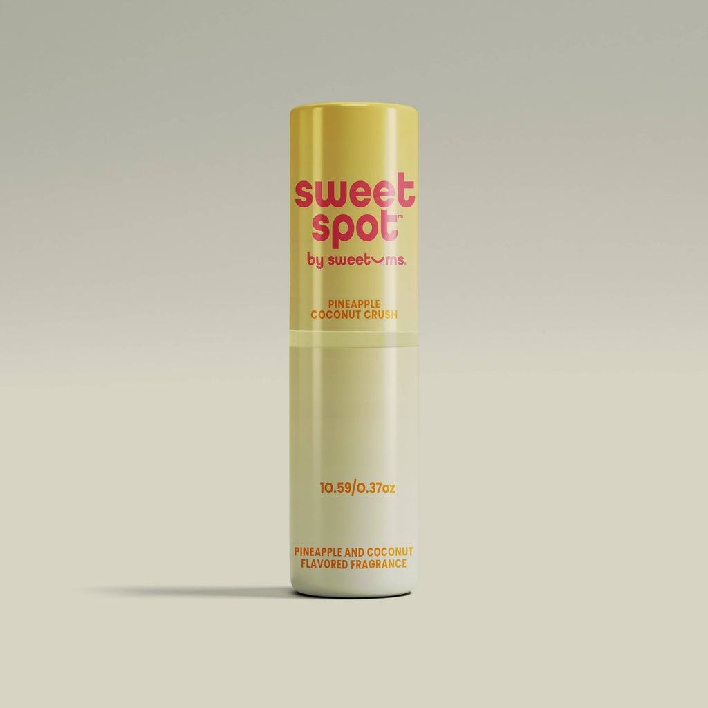 A close up of the tube of perfume, out of it's paper packaging.