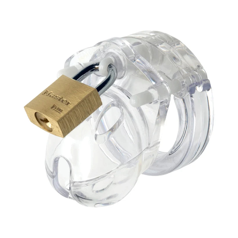 A small cage with a lock at the top of the base.