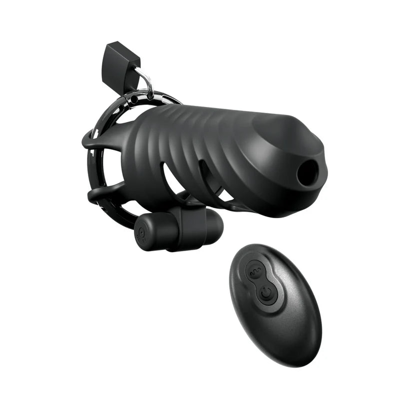 Cock Blocker with Remote-Controlled Vibrating Bullet