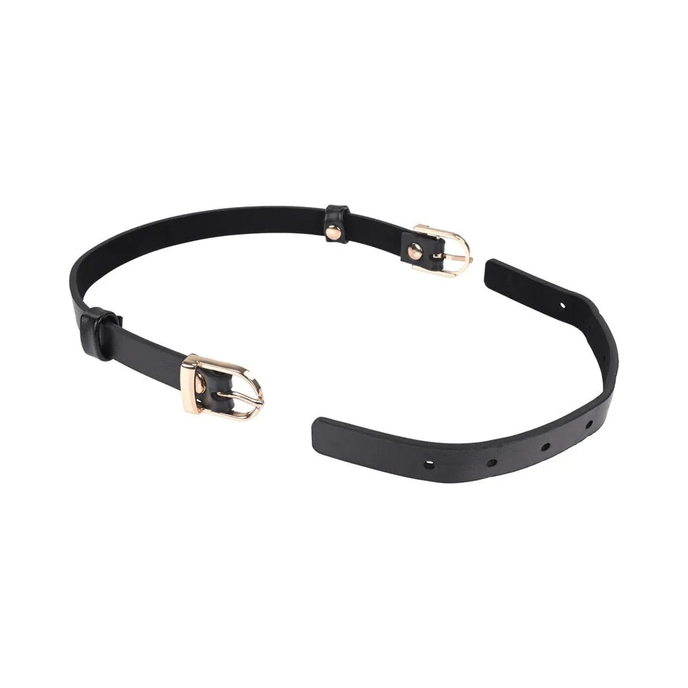 The collar showing each buckle undone, so you can see how adjustable it is.