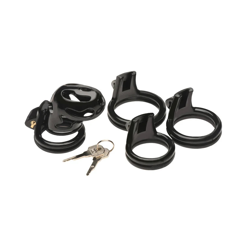 Double Ring Chastity Cage by Master Series