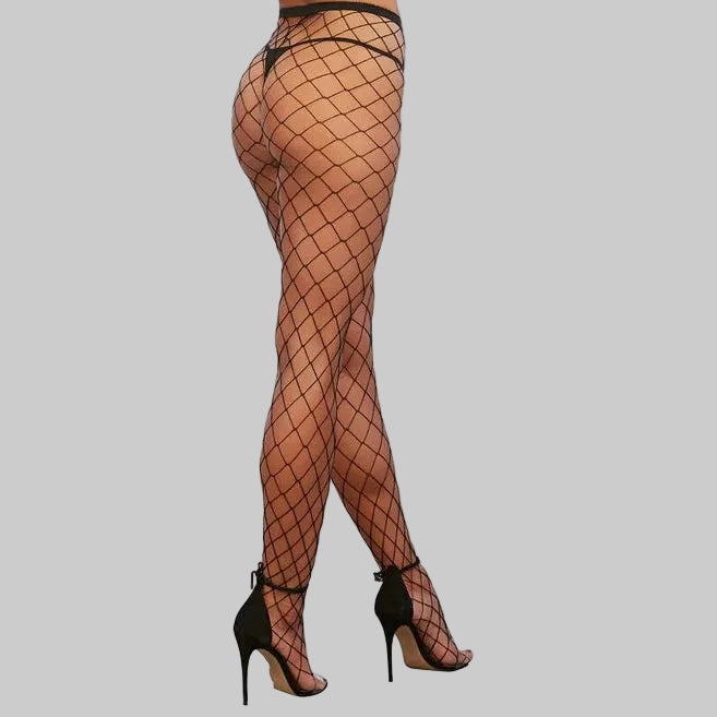 Dreamgirl Fence Net Pantyhose - Black