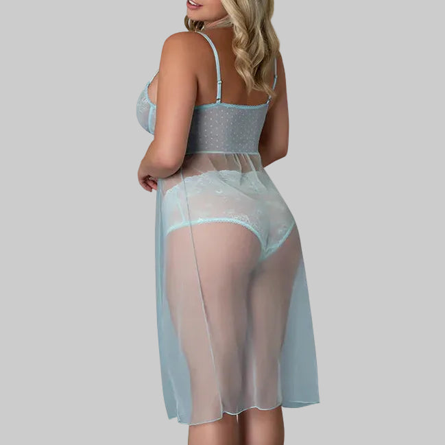 Sky Chemise & Boy Short Panty