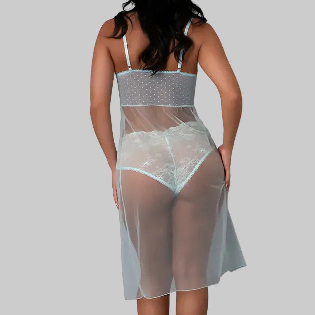 Sky Chemise & Boy Short Panty