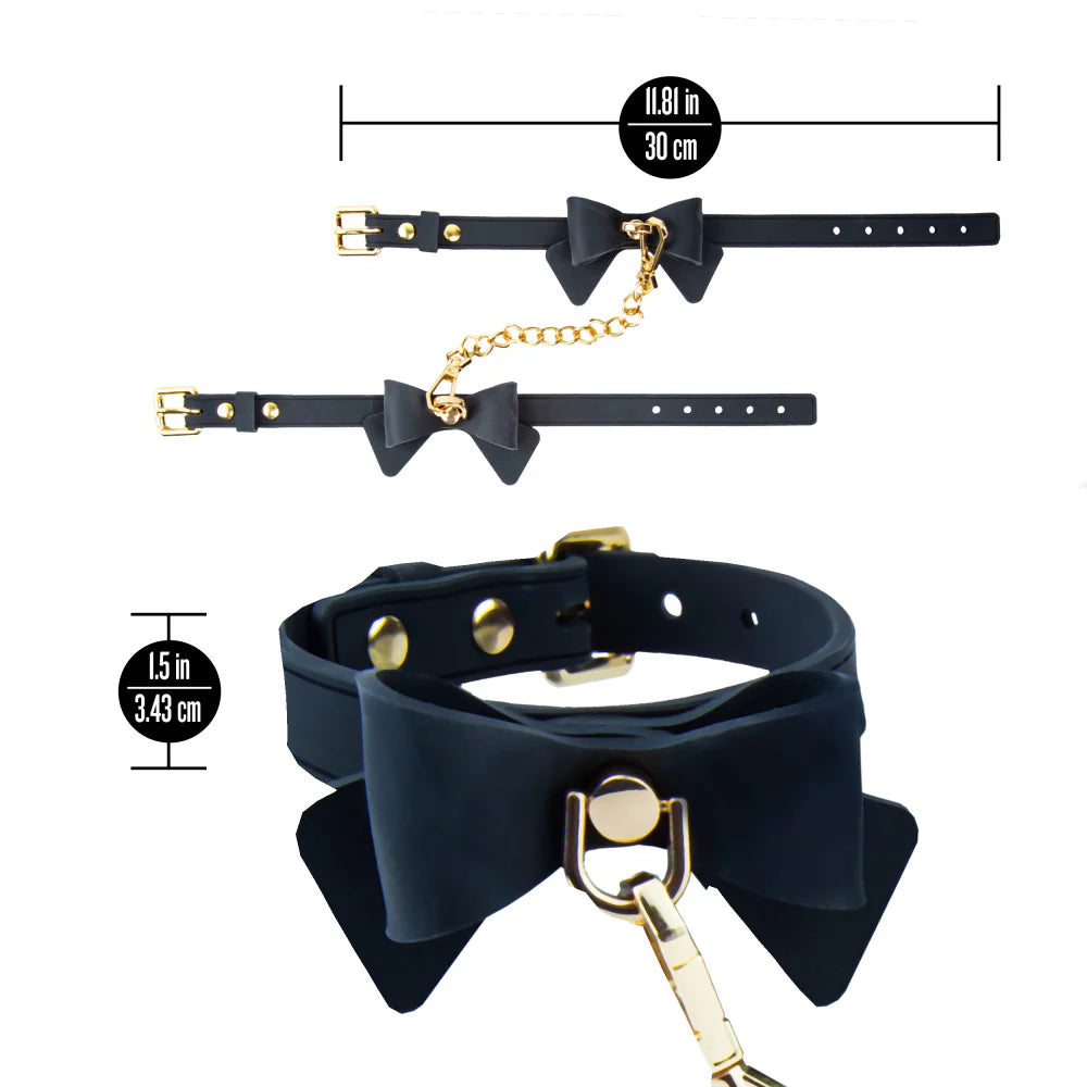 Ardor Black Bow Wrist & Ankle Restraints