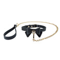 Ardor Black Bow Collar & Leash
