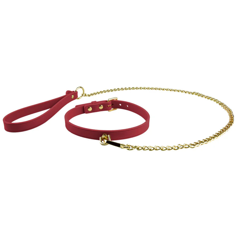 Ardor Ruby Collar & Leash Red