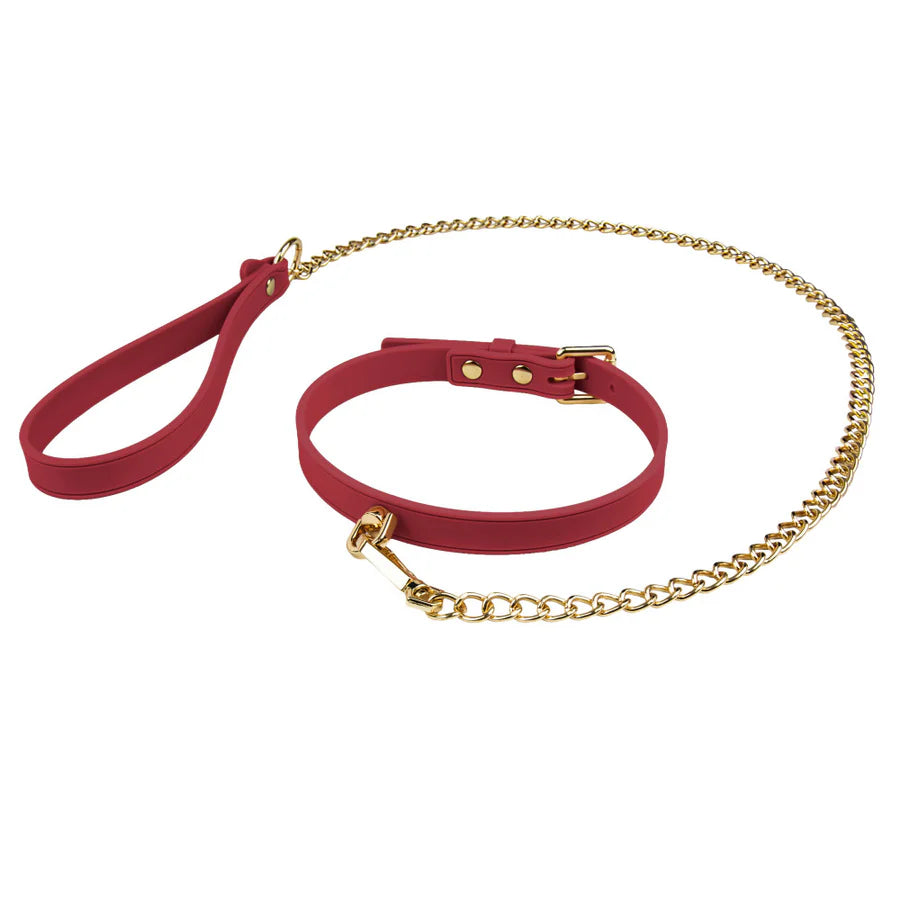 Ardor Ruby Collar & Leash Red
