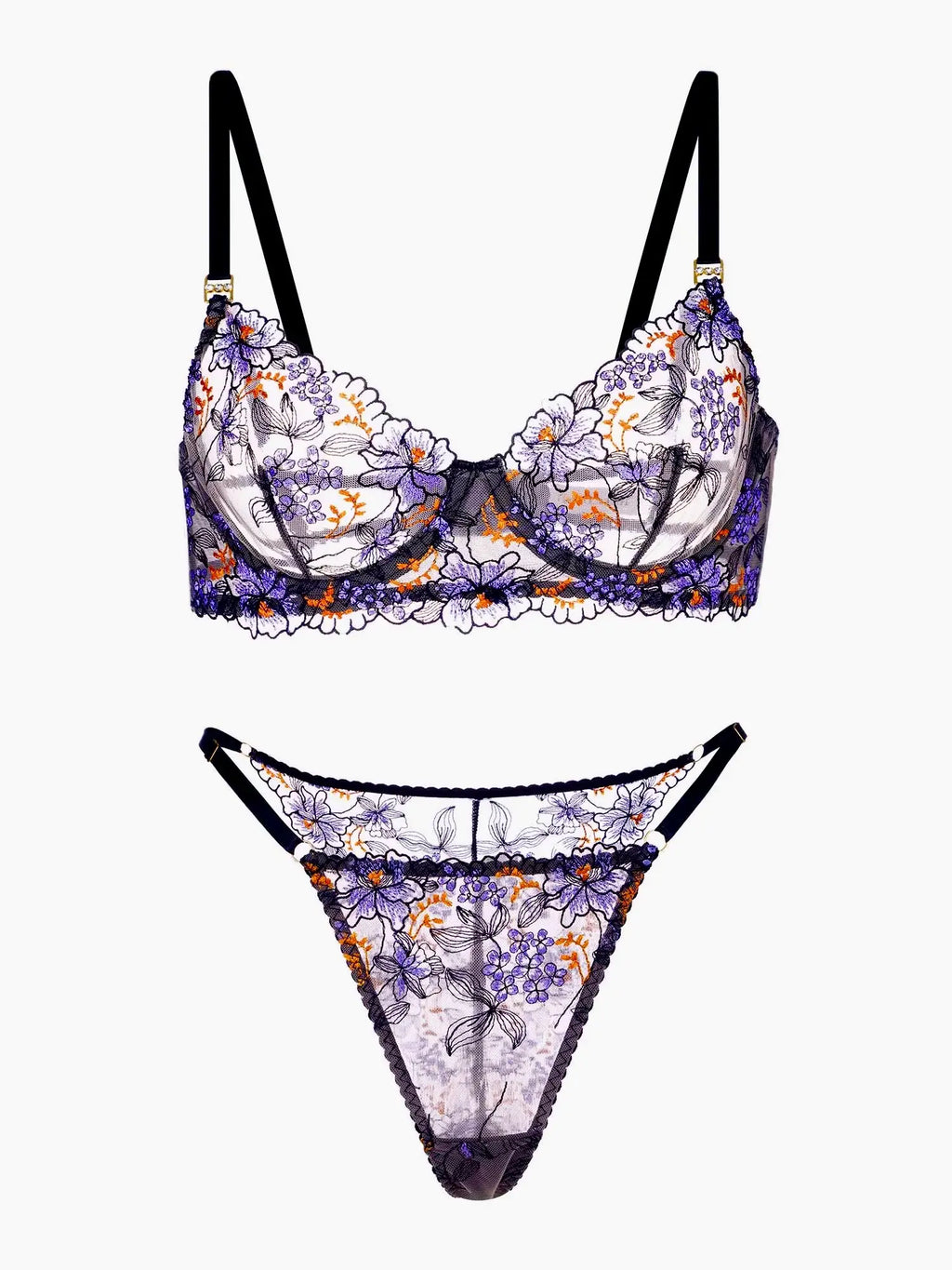 Elegant Noir Bra & Panty Set
