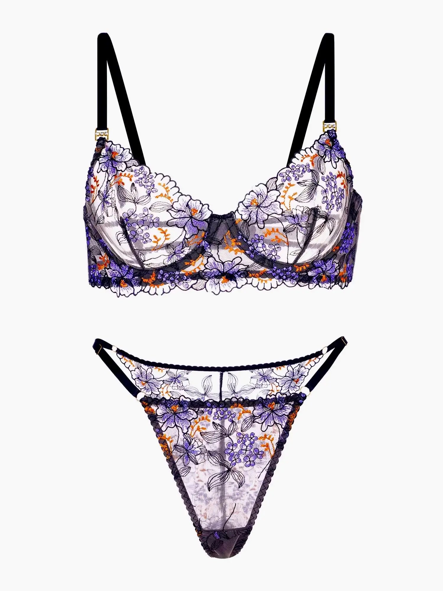Elegant Noir Bra & Panty Set