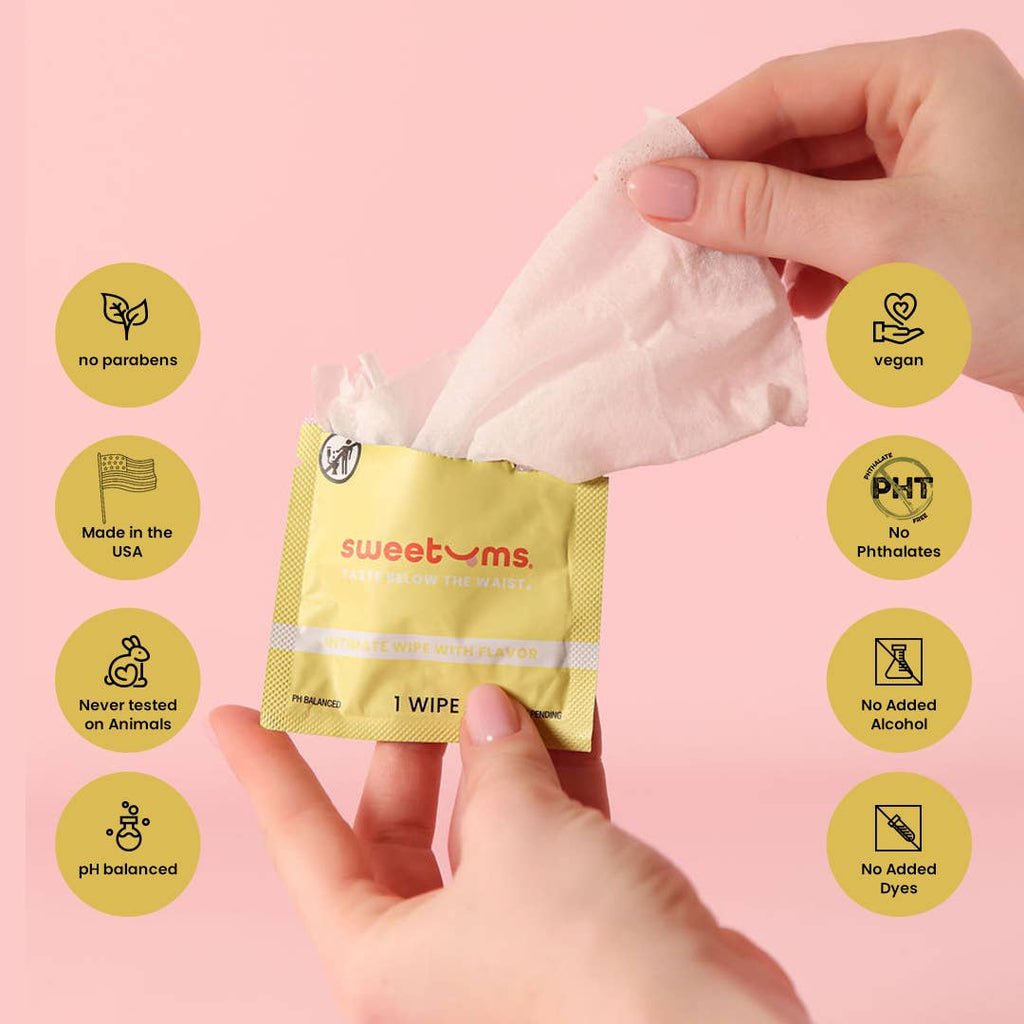 Sweetums Pina Colada Flavored Body Wipes - 10ct