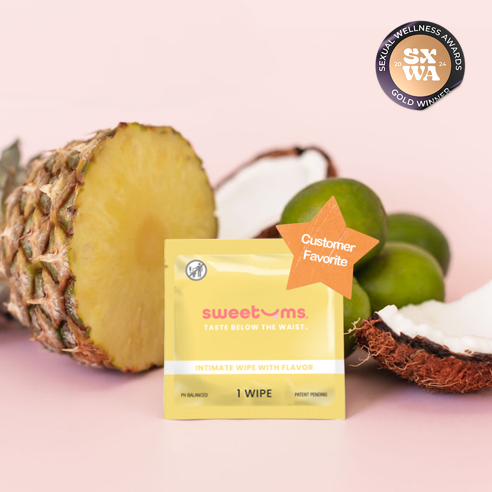 Sweetums Pina Colada Flavored Body Wipes - 10ct