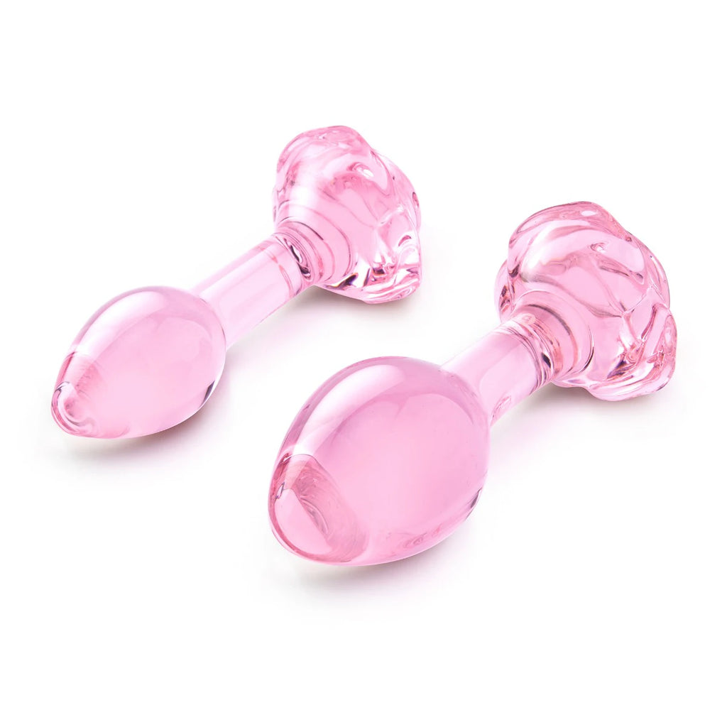 Pink Roses Training Plug Set