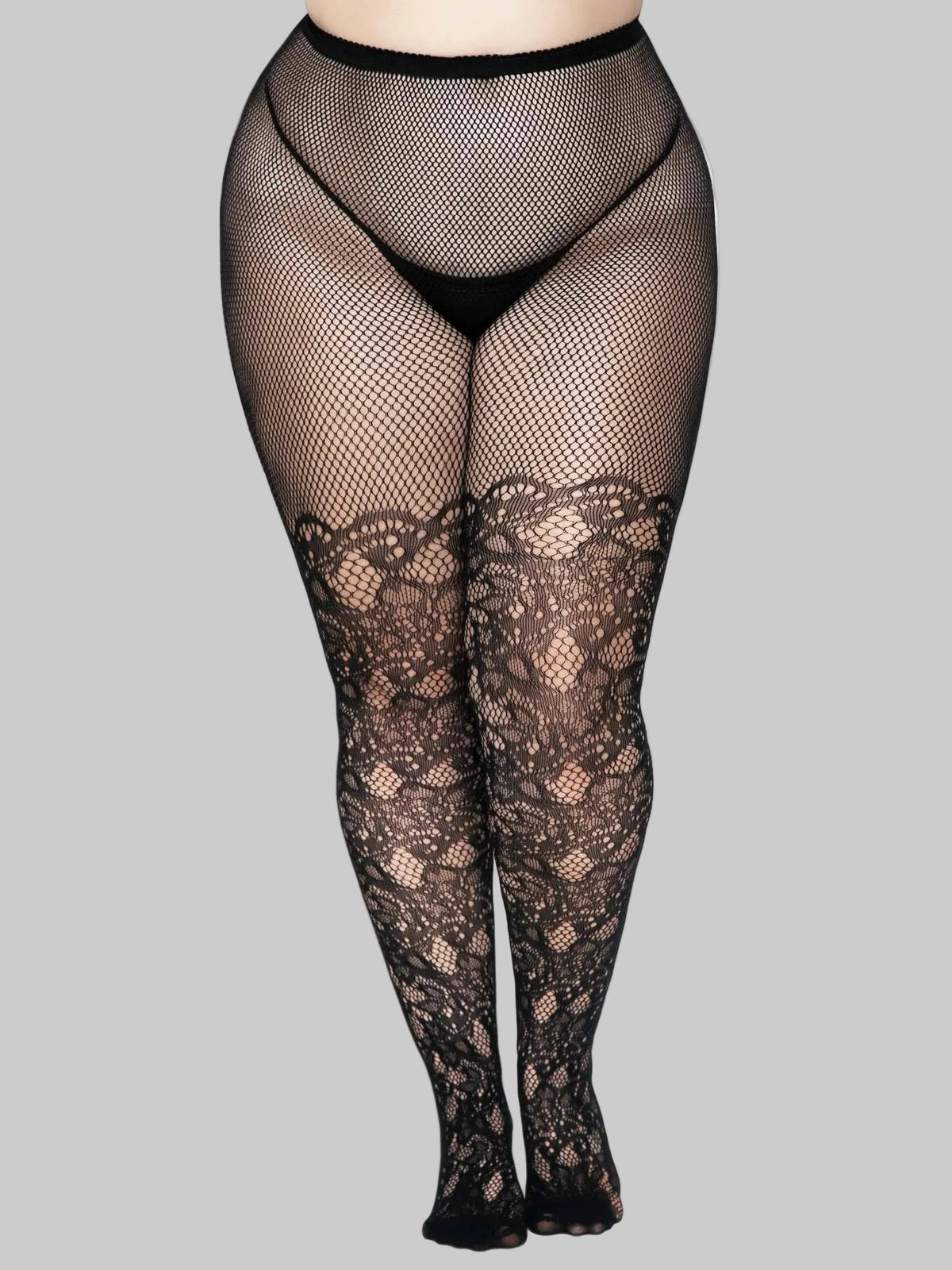 Floral Vine Fishnet Tights