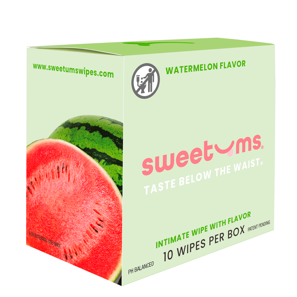 Sweetums Watermelon Flavored Body Wipes - 10ct