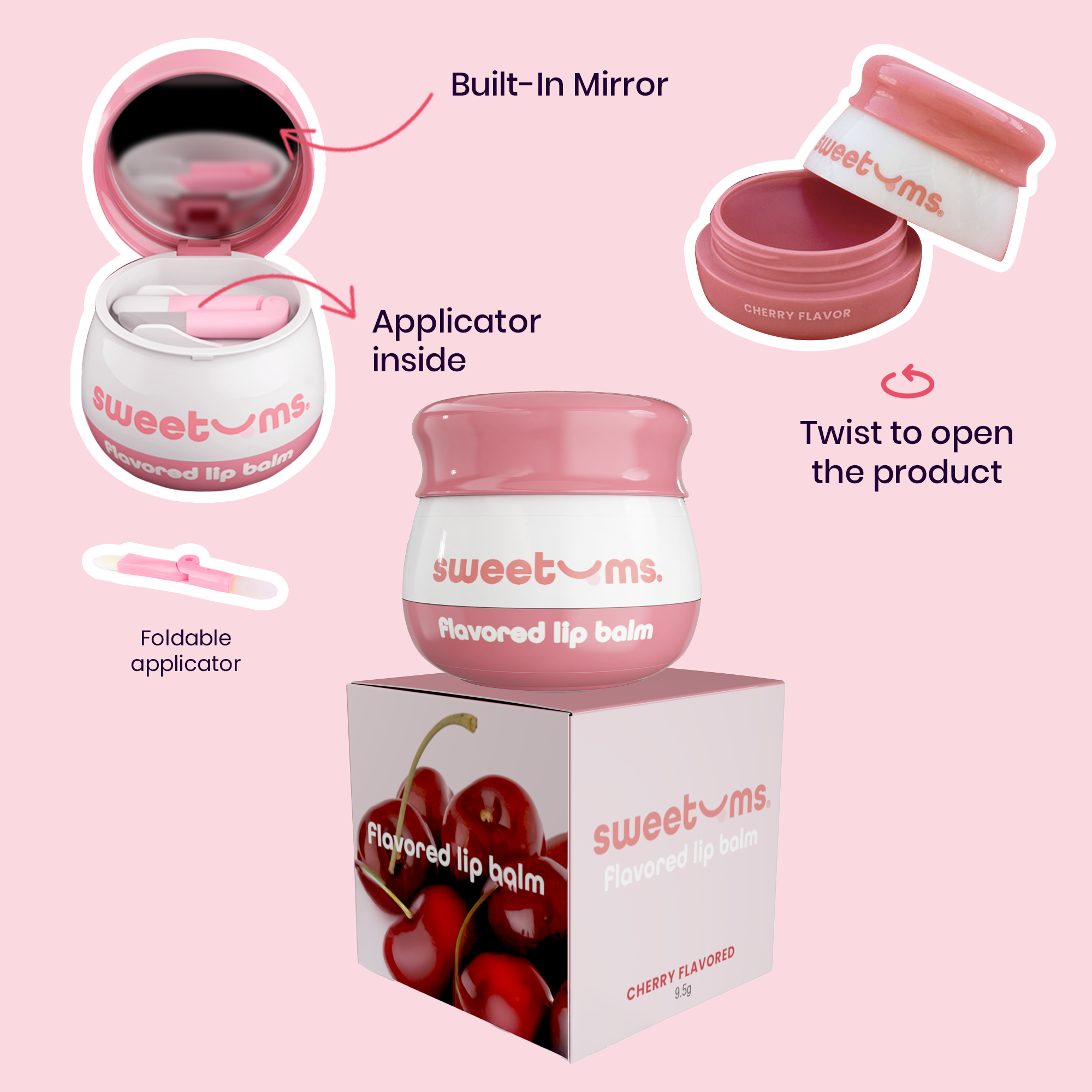 Sweetums Cherry Kissing Lip Gloss