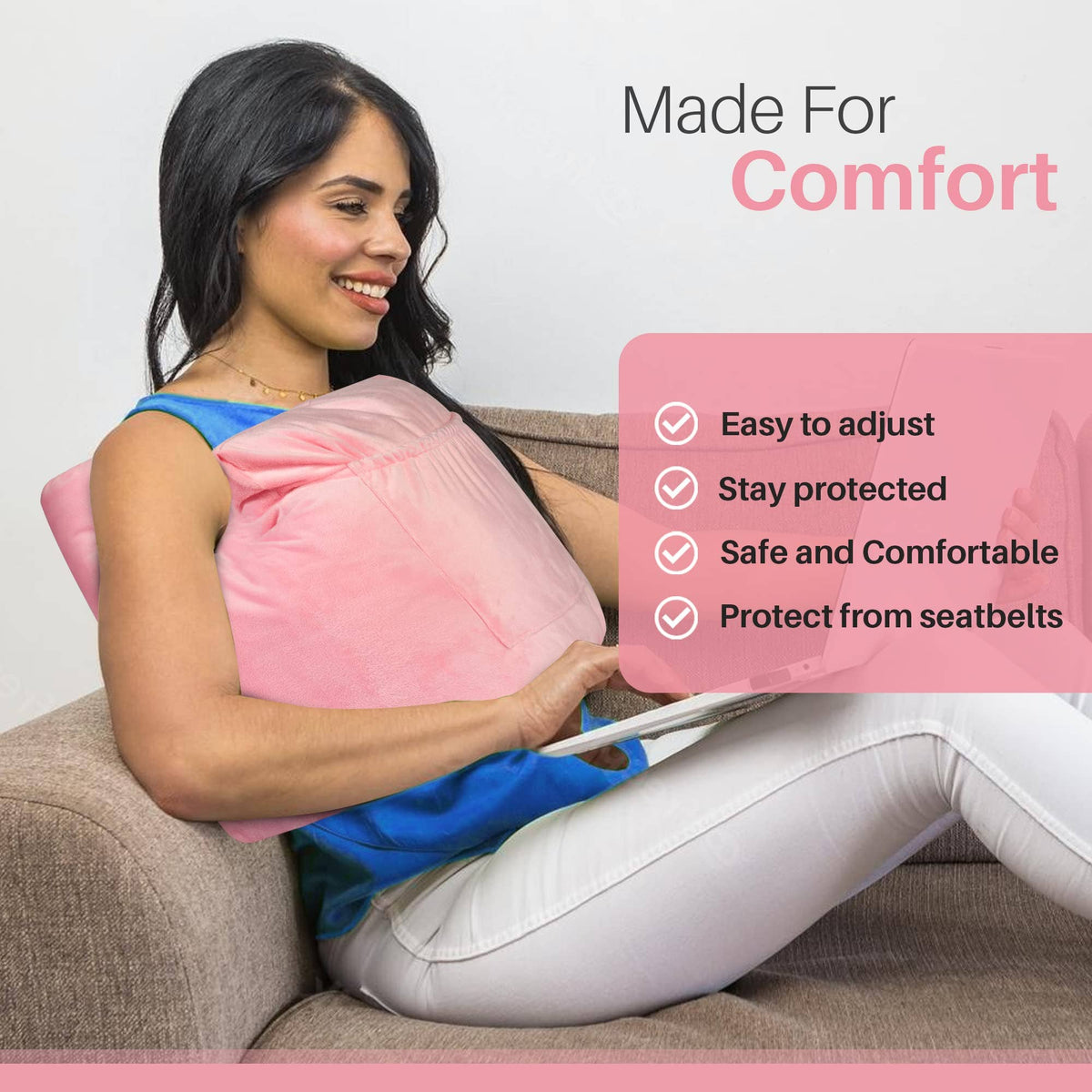 Protection Pillow for Mastectomy & Chest Surgeries - Pink