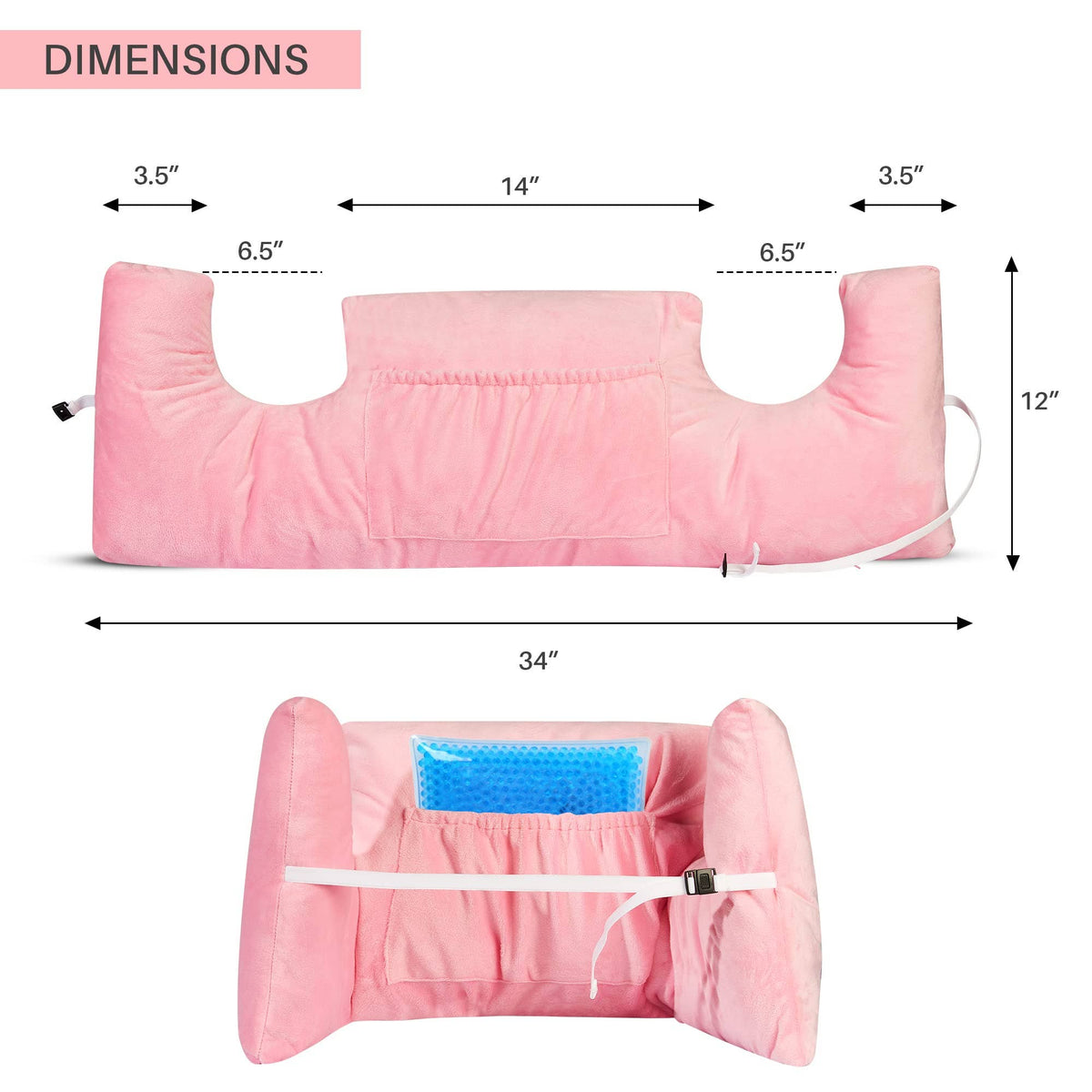 Protection Pillow for Mastectomy & Chest Surgeries - Pink