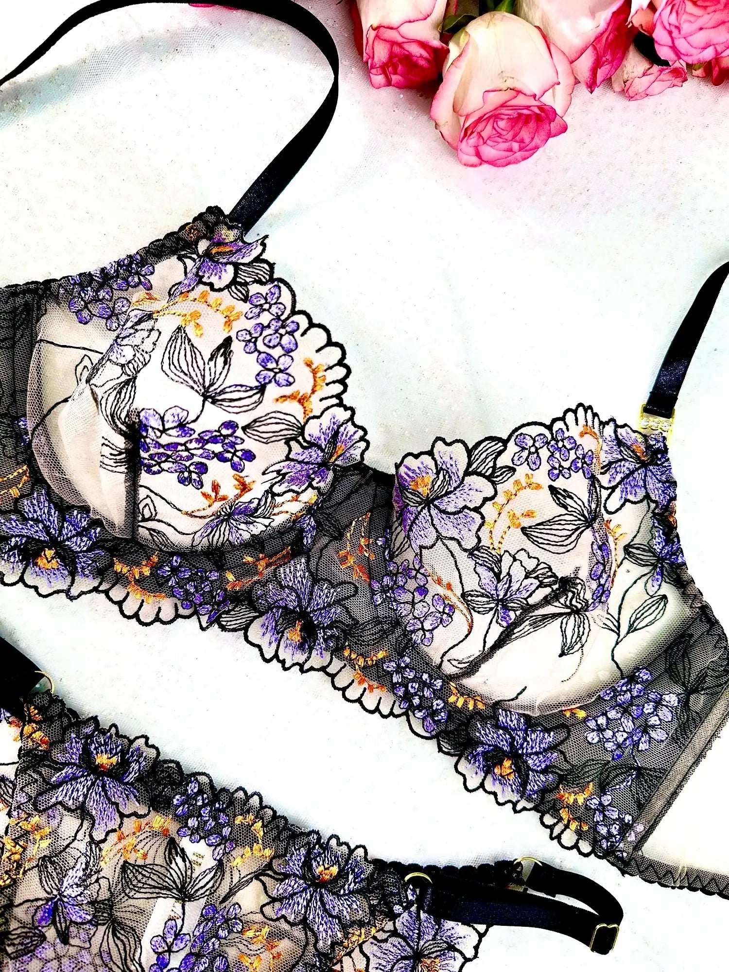 Elegant Noir Bra & Panty Set