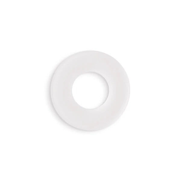 A white, soft c-ring.