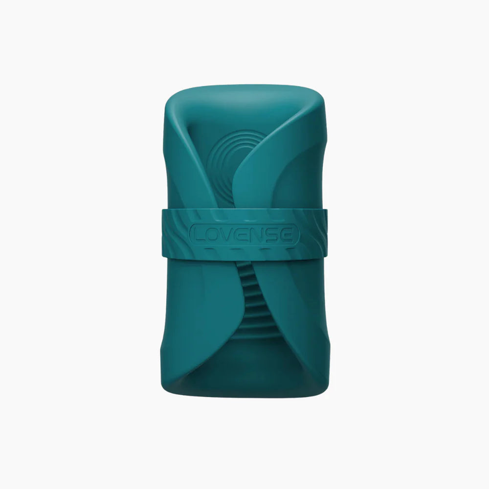A silicone sleeve with one side open, to easily wrap around your penis. It has an adjustable ring to hold it in place.