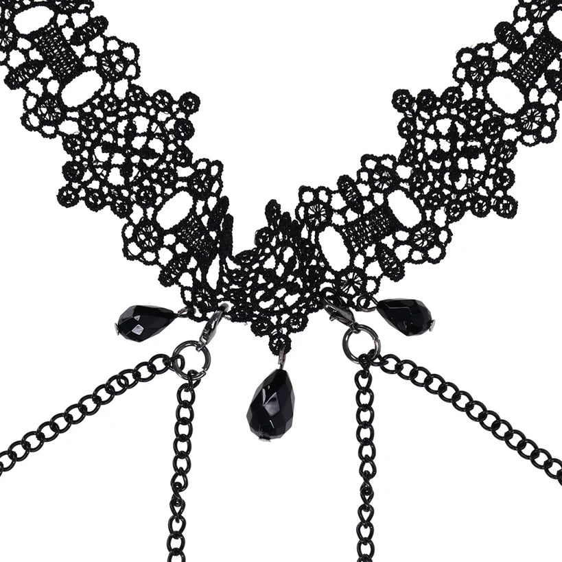 Lace Collar & Nipple Ties
