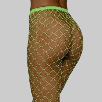 Dreamgirl Fence Net Pantyhose - Neon Lime
