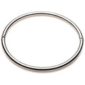 Close up of the collar, showing the hinge on one side and the locking joint on the other side.