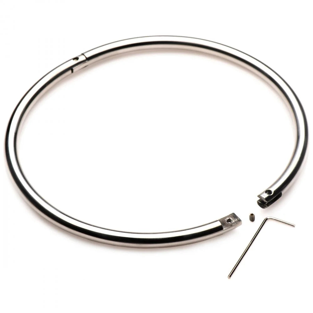 Photo of the collar unlocked and open.