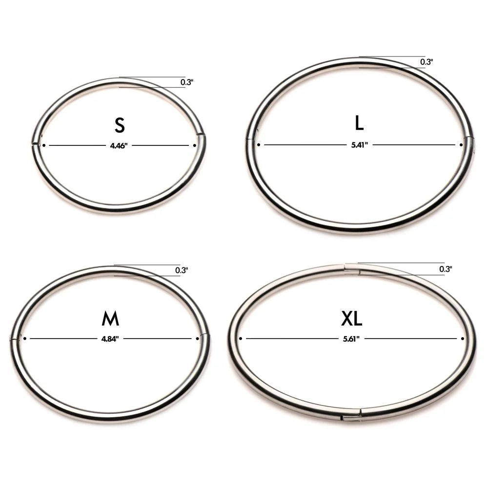 Image of the each size of this design, with measurements over each size.