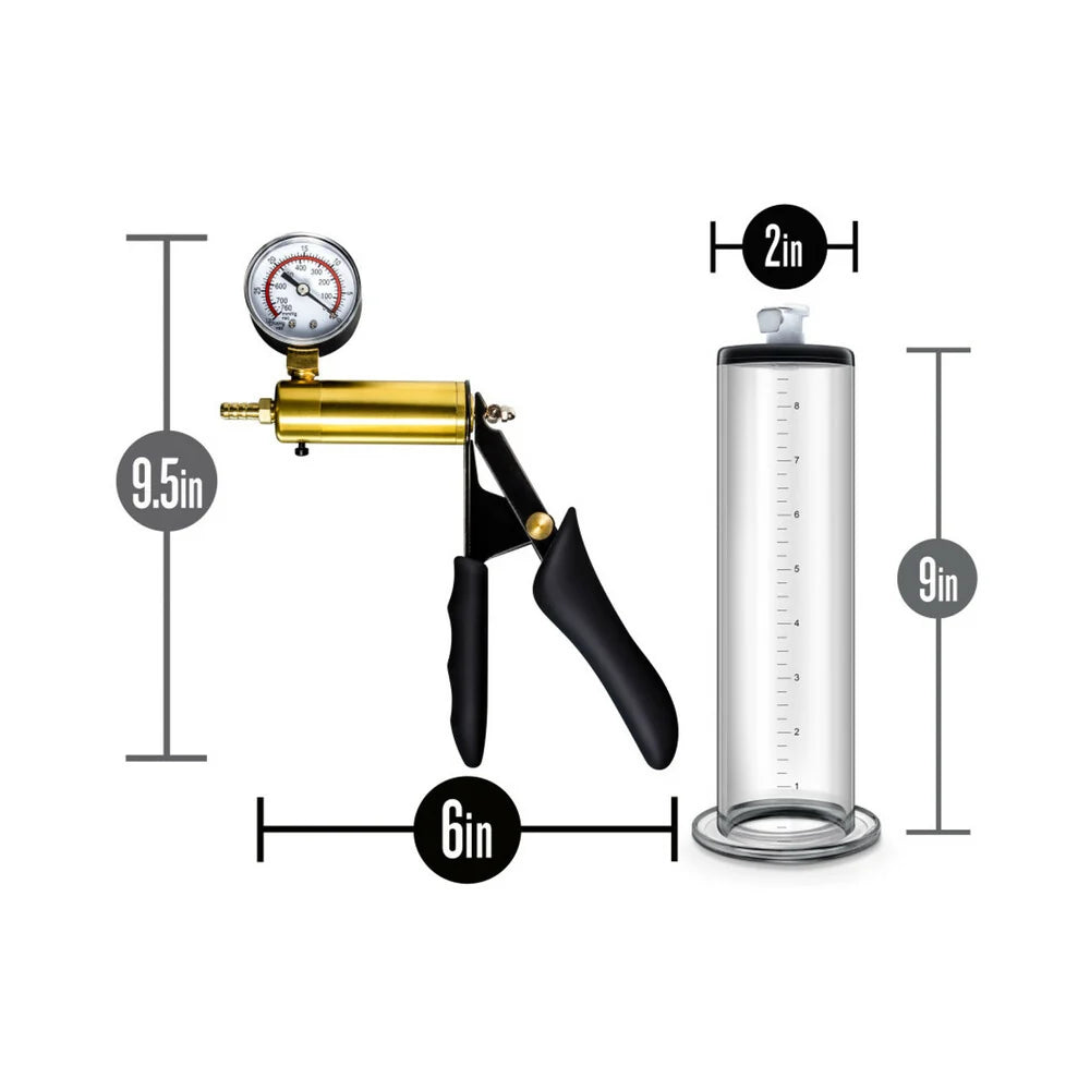 Performance VX6 Vacuum Pump with Brass Pistol & Pressure Gauge Clear