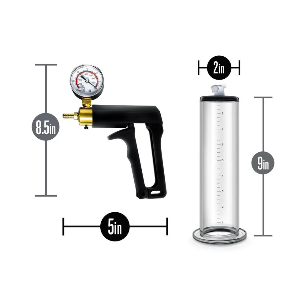 Performance VX7 Vacuum Penis Pump with Brass Trigger & Pressure Gauge