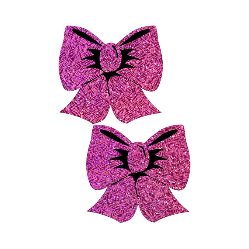Pink Glitter Bow Pasties