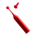 A small, thin, orange wand with a round head or a flickering head attachement.