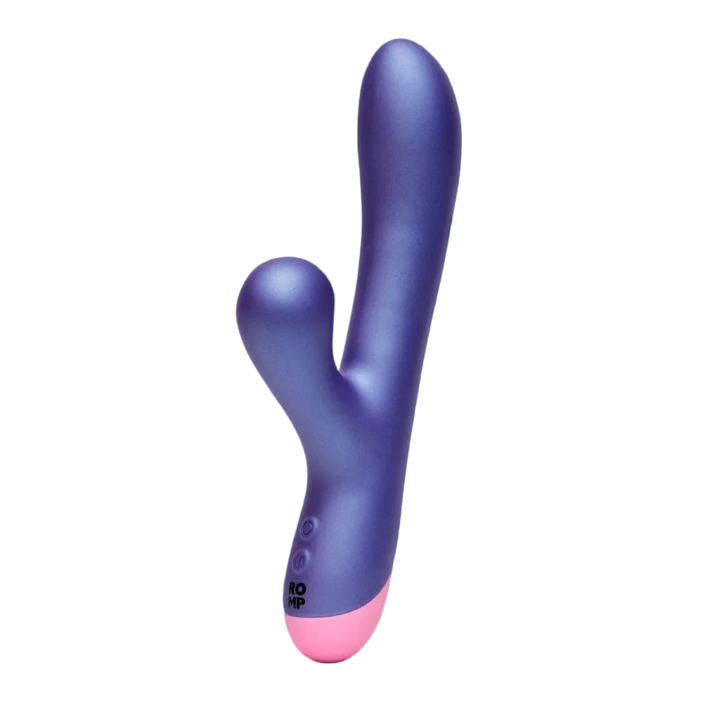 Purple and pink rabbit style, dual action sex toy.