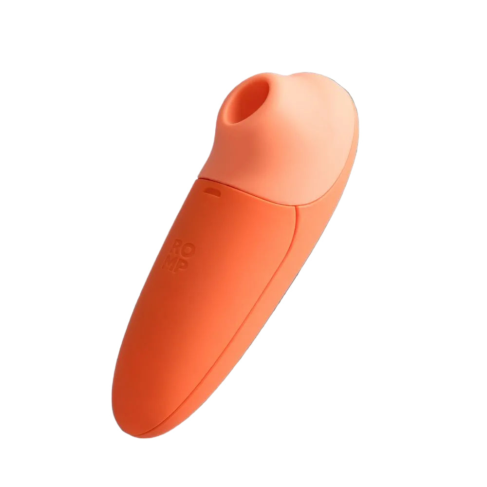 Orange and pink air pulse toy.
