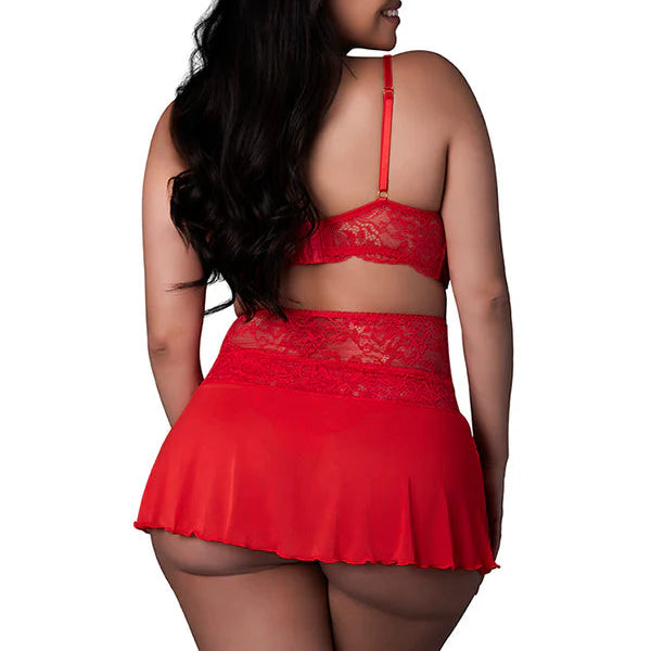 Sugar High Bralette, Skirt & Thong Set