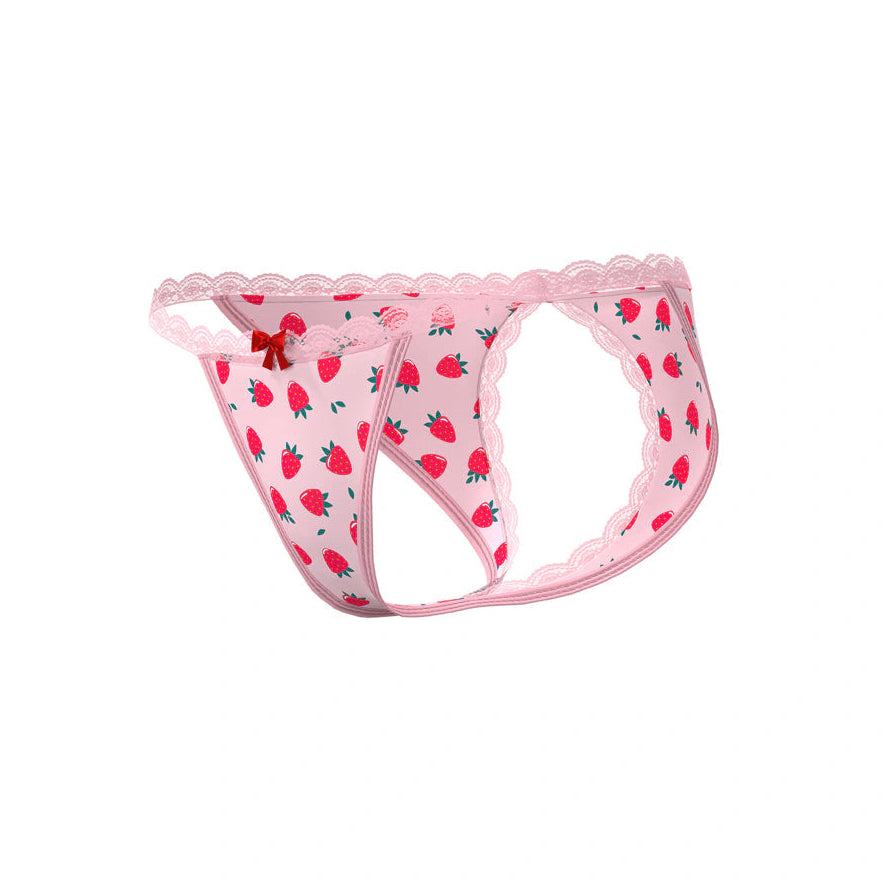 Sweet Treats Strawberry Split Back & Crotchless Panty